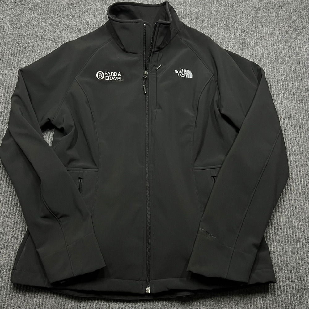 North Face Womens Apex Bionic 2 WindWall Softshell Jacket Black Large Ski Zip